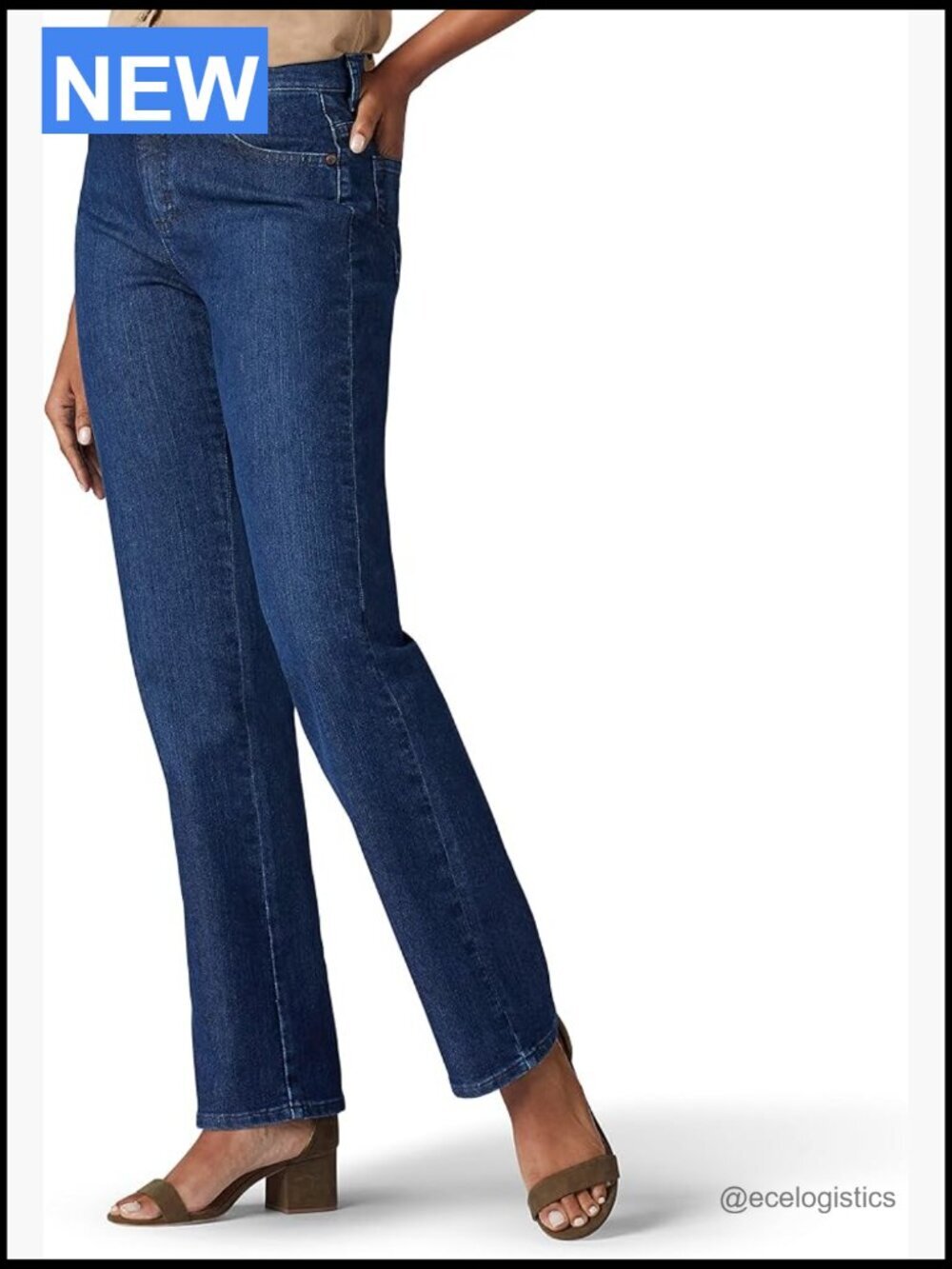Relaxed Fit Straight Leg Jeans Mid Rise 5-Pocket Stretch Cotton Blend